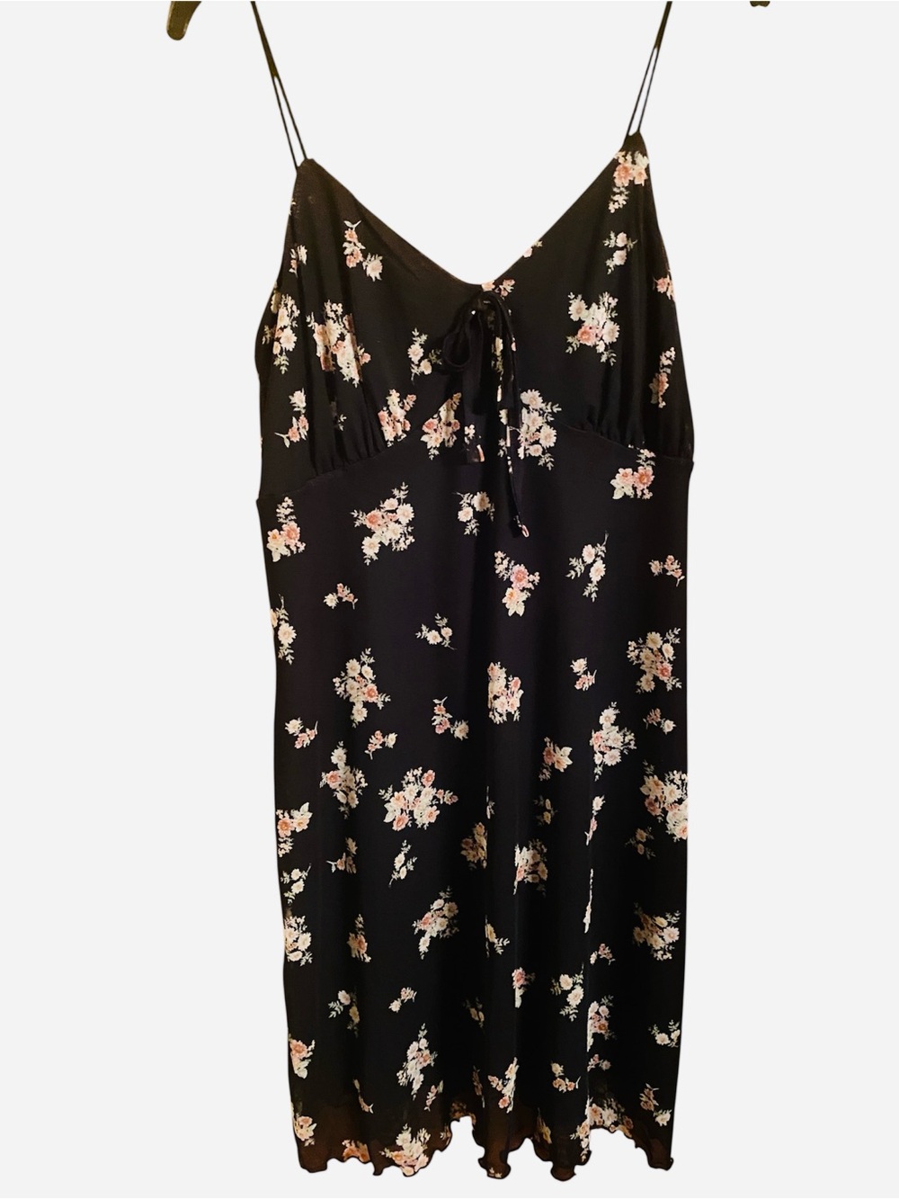 No Comment  NY LA black floral cami dress. SZ L